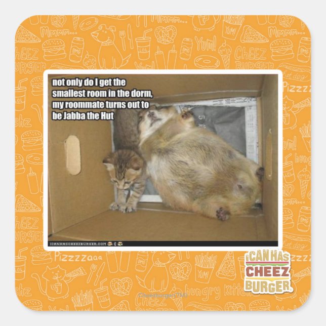 Fettgenosse Quadratischer Aufkleber (Vorderseite)