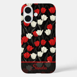 Fettgeschenkte Hochzeit Tulpen-Blumen-Name iPhone 16 Hülle