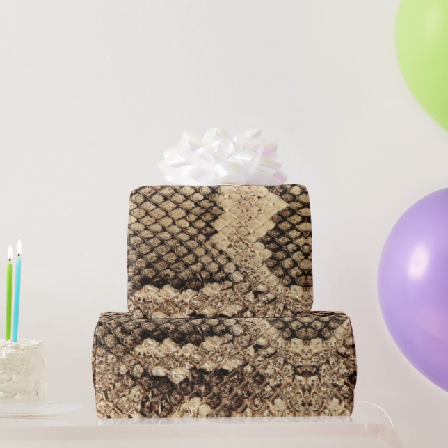 Fettgewebte exotische Schlangenhautmuster Geschenkpapier (Partygeschenke)