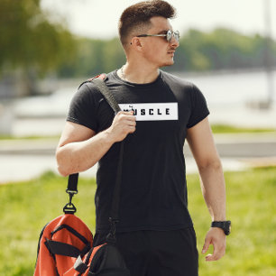 Fettgewebter Minimalistischer Muskel-T - Shirt