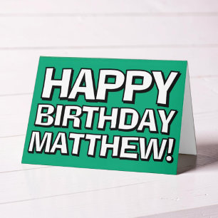 Fettglücklicher Geburtstag Benutzerdefinierter Nam Karte