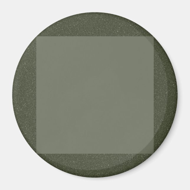 Fettgrüner Magnet mit quadratischer Mitte (Vorne)