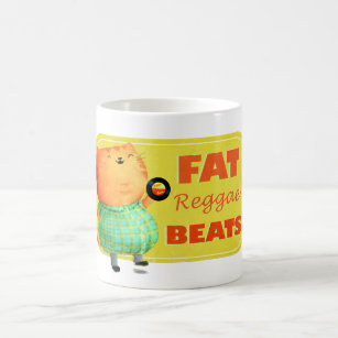 Fetthaltige fetthaltige fette Reggae-Katze Kaffeetasse