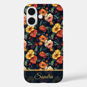 Fettige Geburtstagsfeier-Rosen-Blumenbenutzerdefin iPhone 16 Hülle