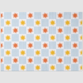 Fettige Sonnenstrahlen-Schachbrett-Tissue-Papier - Seidenpapier