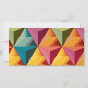Fettiges geometrisches Dreiecksmuster Dankeskarte