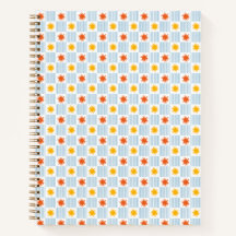 Fettiges Sonnenstrahl-Gestreiftes-Karo-Notizbuch -