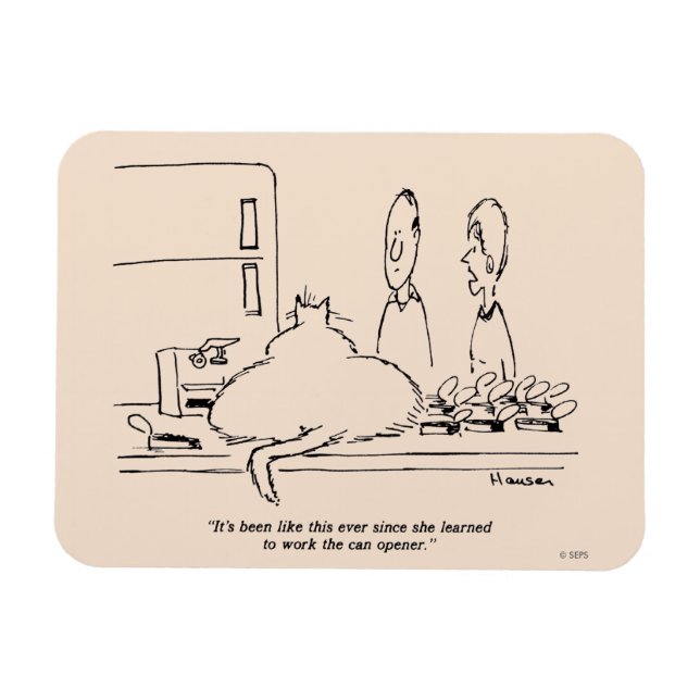 Fettkatze Magnet (Horizontal)