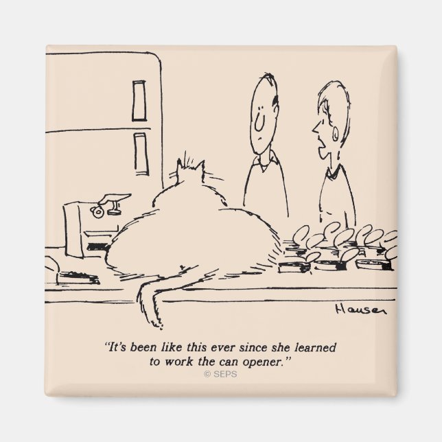 Fettkatze Magnet (Vorne)