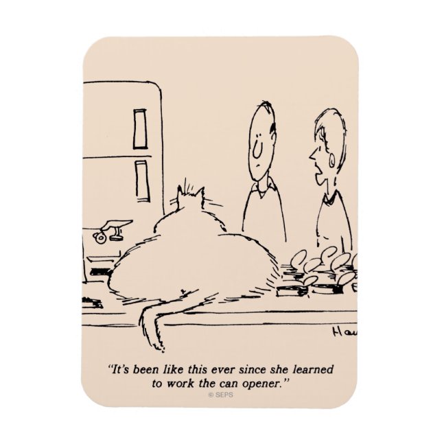 Fettkatze Magnet (Vertikal)