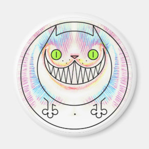 Fettkatze mit Cheshire Cat Grin Magnet