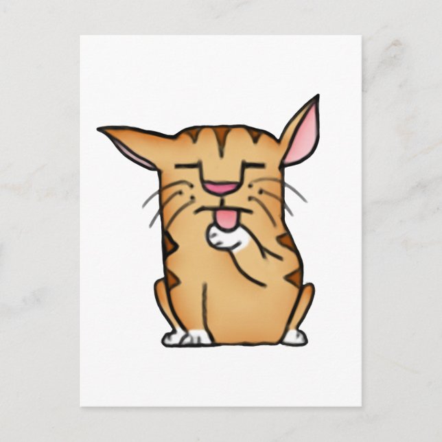 Fettkatze Postkarte (Vorderseite)