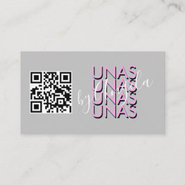 Fettlehnen Eyelashes Salon Nails Unas Pink QR Visitenkarte