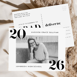 Fettleibigkeit der Black Foto Graduation Party 202 Einladungspostkarte