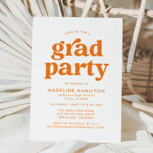 Fettorange Typografy Graduation Party