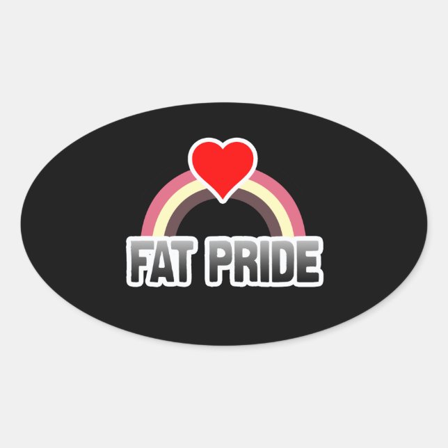 Fettpride Ovaler Aufkleber (Vorderseite)