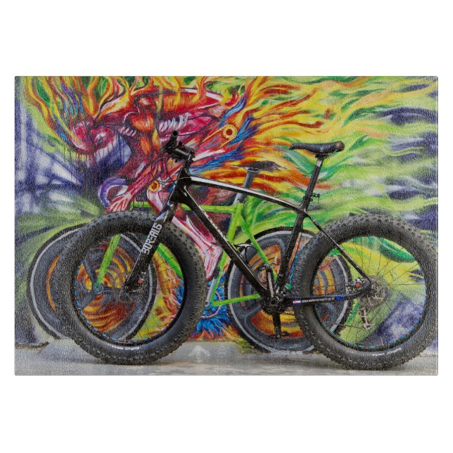 Fettrad und Flammen Schneidebrett (Vorderseite)