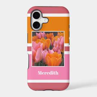 Fettrosa Orange Tulips Personalisiert