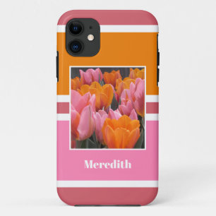 Fettrosa Orange Tulips Personalisiert Case-Mate iPhone Hülle