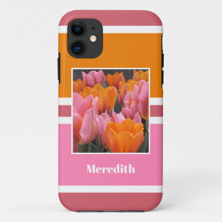 Fettrosa Orange Tulips Personalisiert Case-Mate iPhone Hülle
