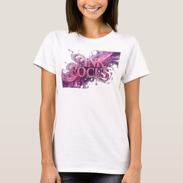 Fettrosa PINK FOKUS Shirt Design (Vorderseite)