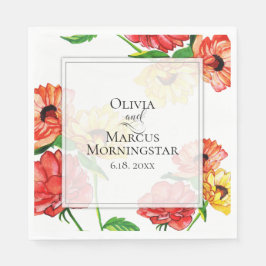 Fettrot und Gelb Serviette