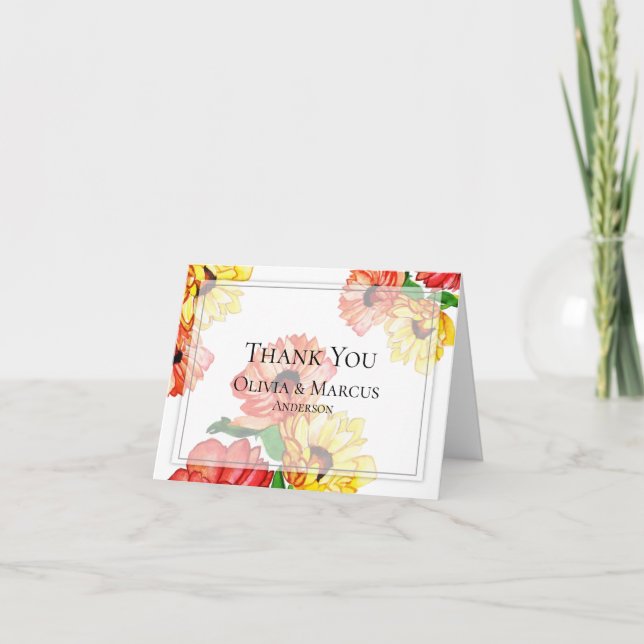 Fettrot und Gelbe Milchsorten Dankeskarte (Vorderseite)