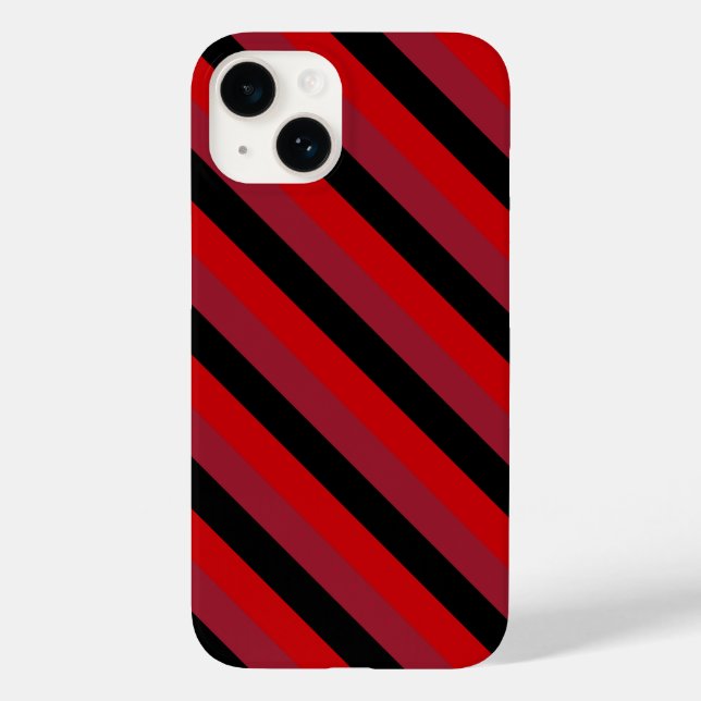 Fettrote Diagonalstreifen Case-Mate iPhone Hülle (Rückseite)