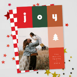 Fettschrift mit Joy Text Holiday Card Feiertagskarte