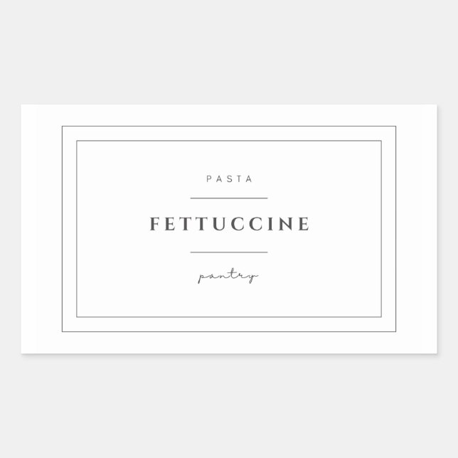 Fettuccine Pasta Rectangle Label Stickers (Vorderseite)
