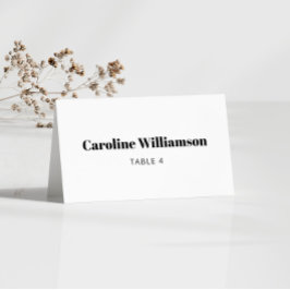 Fettweiße Typografie benutzerdefinierte Table-Plat Tischnummer