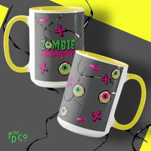 Fetzig gruselig süße lustige Zombie Gegengift Wort Tasse