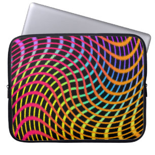 Fetzige abstrakte Kunst Farbige kunstvolle Laptop- Laptopschutzhülle