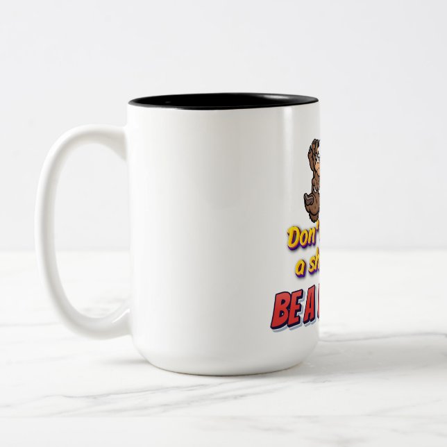 "Feuchte Mode für das wilde Herz!" Zweifarbige Tasse (Links)