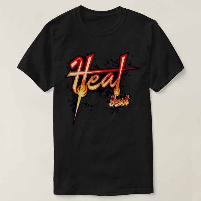 Feuchte und Beat Ultra Grunge UHD Flammen Typograf T-Shirt (Design vorne)