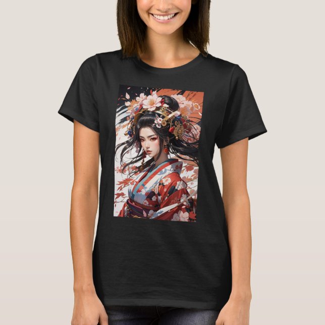 Feudal Japan Onna-Bugeisha T-Shirt! T-Shirt (Vorderseite)