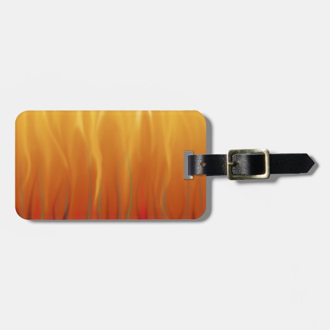Feuer - Abstrakte Flammen Gepäckanhänger (Vorderseite horizontal)