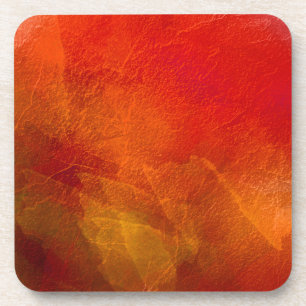 Feuer - Abstrakte Hintergrundmusik in Deep Orange Untersetzer