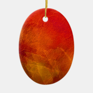 Feuer - Abstrakte Kunst in Orange, Gelb, Rot Keramik Ornament