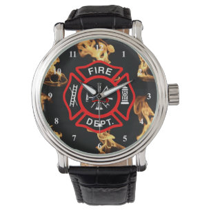 Feuer-Abteilungs-Abzeichen des Armbanduhr