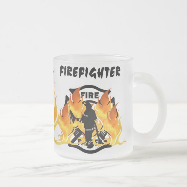 Feuer-Abteilungs-Flammen Mattglastasse (Rechts)