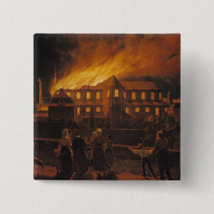 Feuer an Cambrai-Kathedrale, am 9. September 1859 Button
