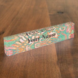 Feuer-Atmensüdwestwüsten-Drachen Namensplakette