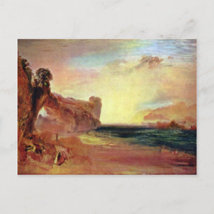 Feuer auf dem Meer von Turner Joseph Mallord Willi Postkarte