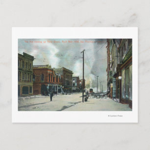 Feuer auf der dritten Straße, Erdbeben von 1906 Postkarte