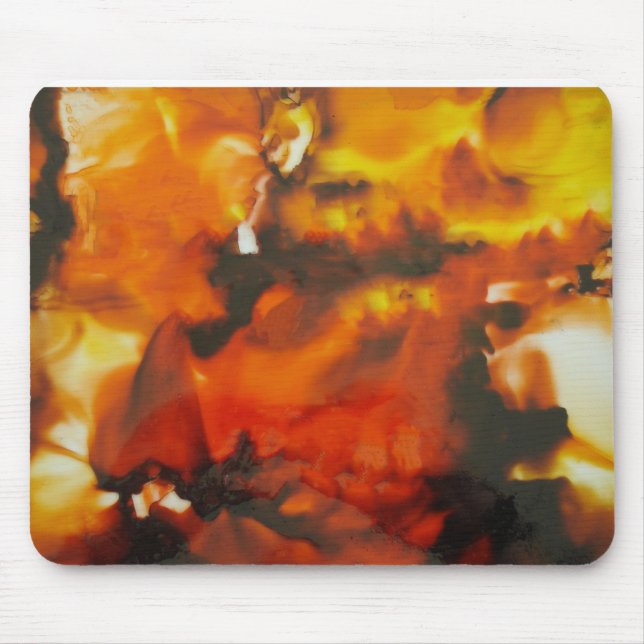 Feuer auf Glas Mousepad (Vorne)