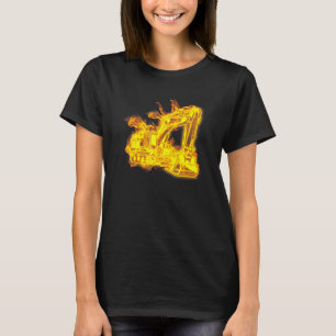 Feuer Baggerlader Bagger Bauarbeiter Ex T-Shirt