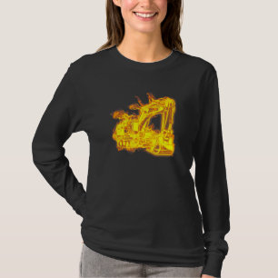 Feuer Baggerlader Bagger Bauarbeiter Ex T-Shirt