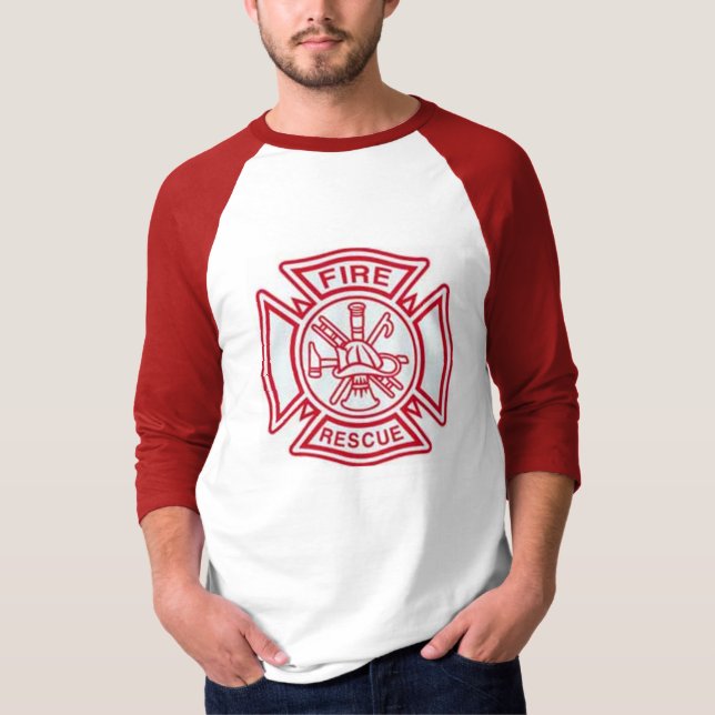 Feuer-Baseball-Shirt T-Shirt (Vorderseite)