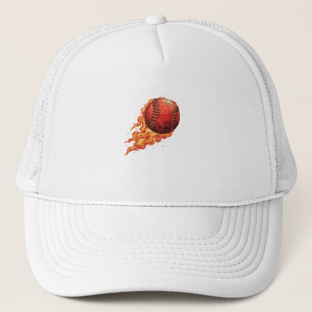 Feuer Baseball  Truckerkappe (Vorderseite)